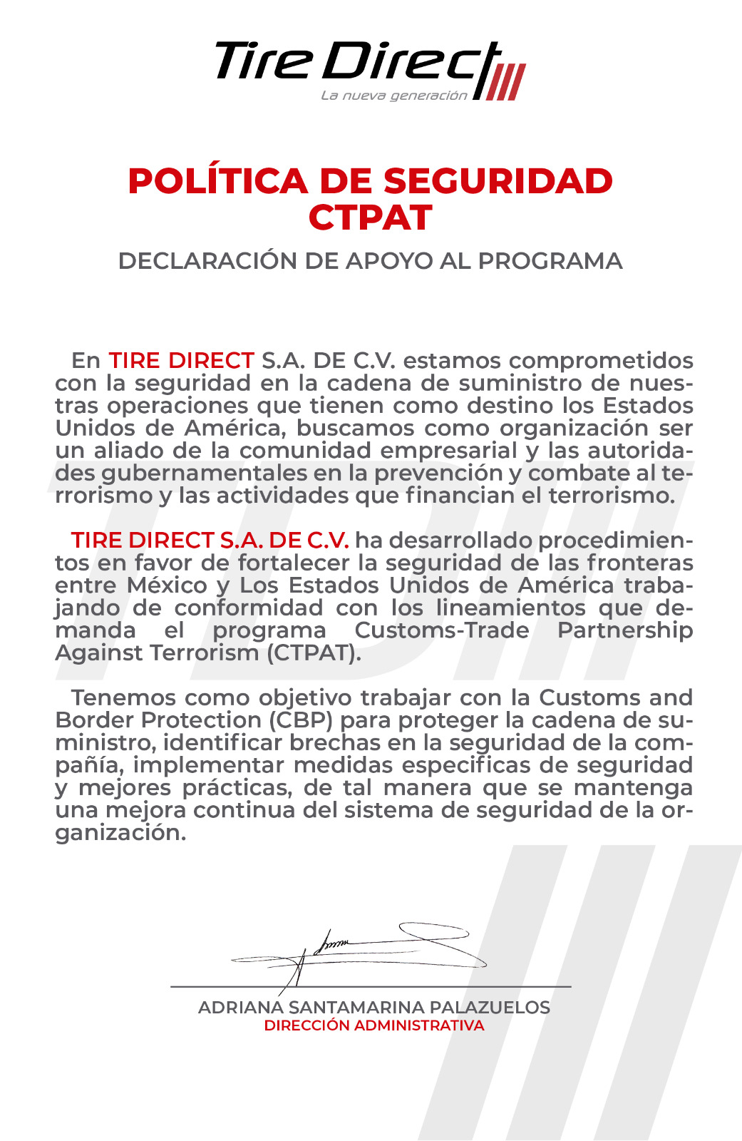 Certificado CTPAT